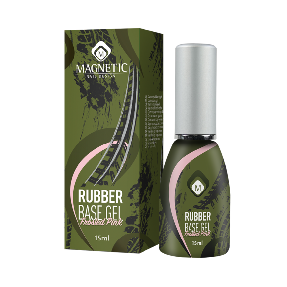 Magnetic Nail Design Rubber Base Gel Frosted Pink 15 ml