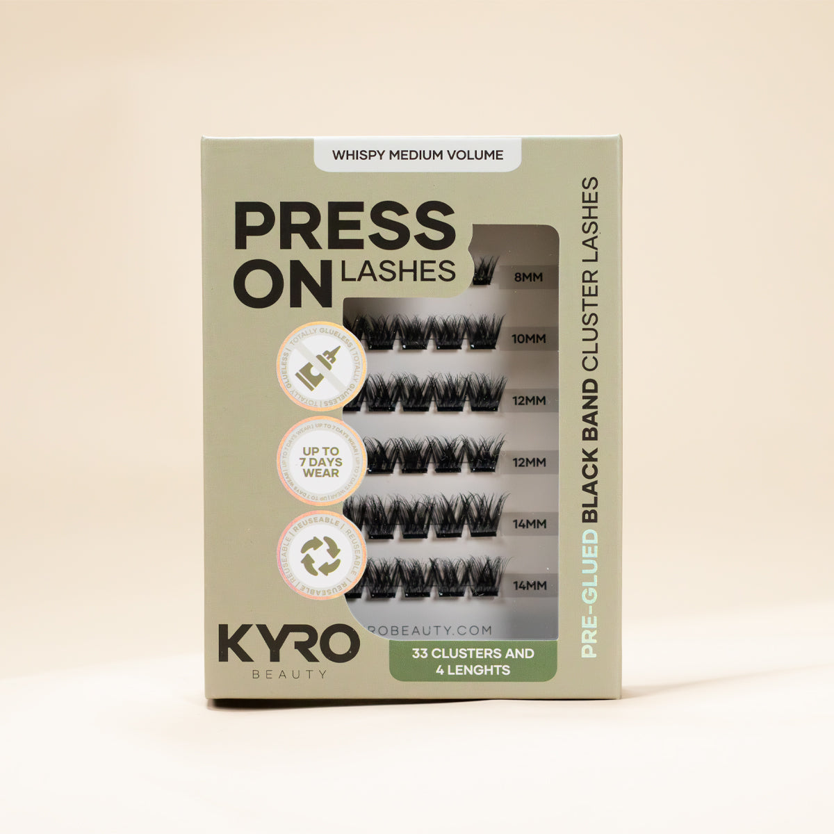 Pre-Glued Whispy Medium - Press-On Lashes