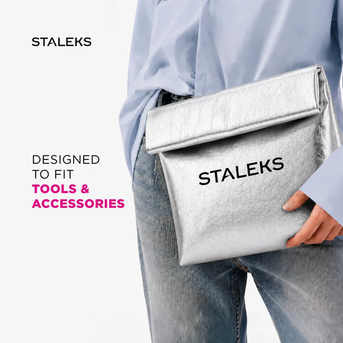 Staleks Cosmetic Bag Silver (L) – Ruime Toilettas Eco-leer