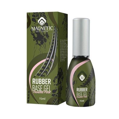 Magnetic Nail Design Rubber Base Gel Frosted Pink 15 ml