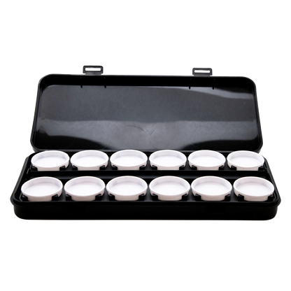 Paint Palette Box with White Jars