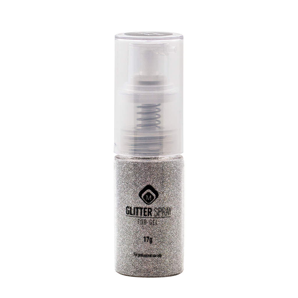 Glitter Spray Steel Silver 17g