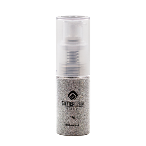 Glitter Spray Steel Silver 17g