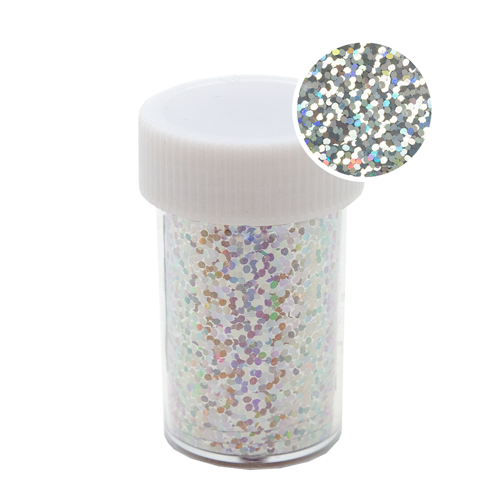 Transfer Foil Roll Holographic Silver Confetti