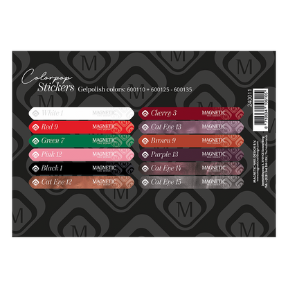 Stickervel Gelpolish 600110 & 600125-600135