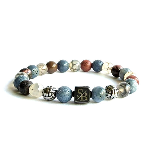 Poseidon | Silver+ Stones (8mm)