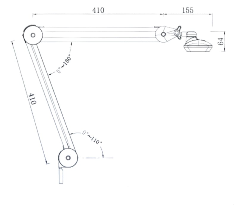 PNS zwarte Tafel LED Lamp met klem