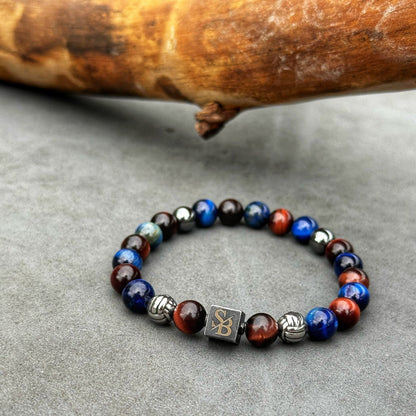 Zeus | Silver+ Stones (8mm)