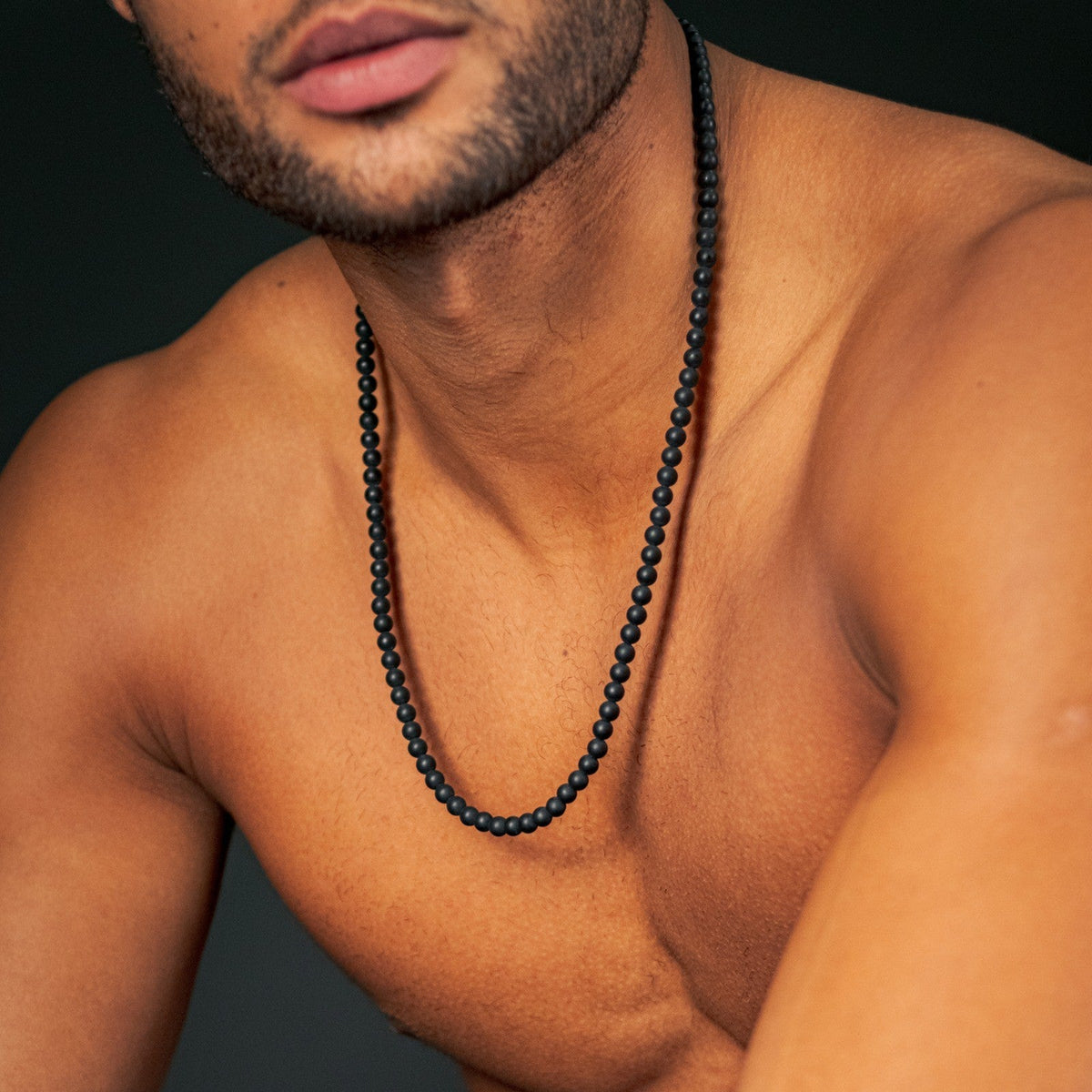 Matte Obsidian Necklace (6mm)