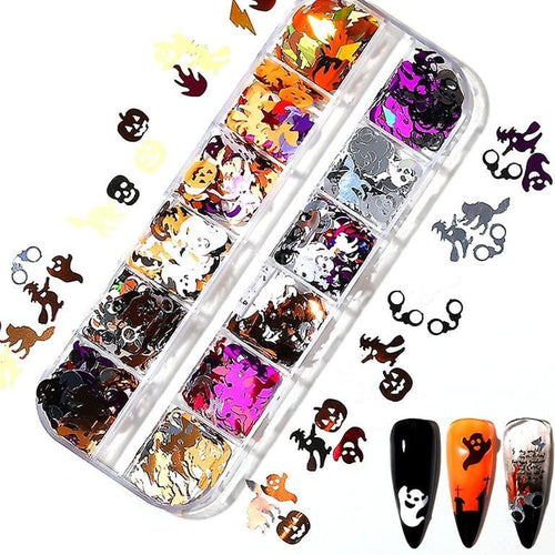 PNS Halloween Nail-art Set – Figuurtjes voor Inlay Nail Art