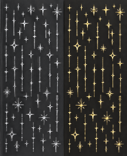 PNS Xmass Star Stickers Silver
