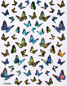 Sticker vlinder nr. 163 bright