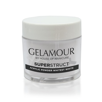 Gelamour Superstruct Acryl powder Whitest White 90 gr