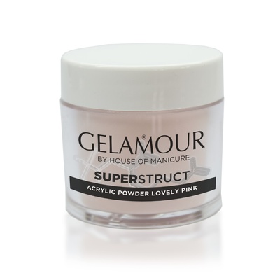Gelamour Superstruct Acryl powder Lovely Pink 25 gr